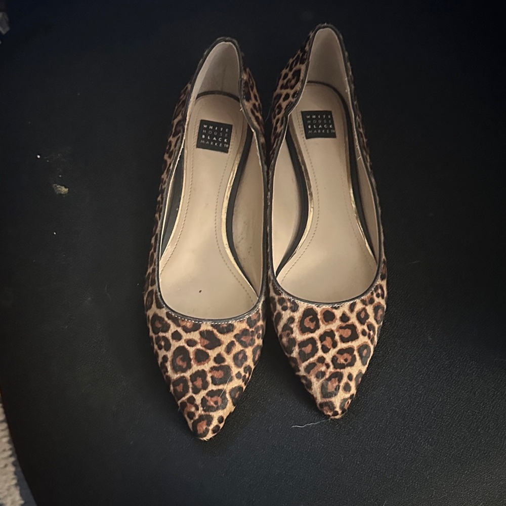 White House Black Market Leopard Print Flats